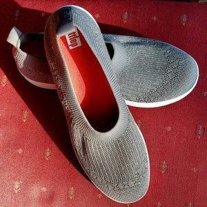 FitFlop Überknit Crystal Slip-On Ballerina Flats - Sz 11